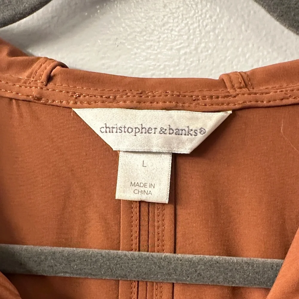 Christopher & Banks Rust Lightweight Jacket - Picture 2 of 5